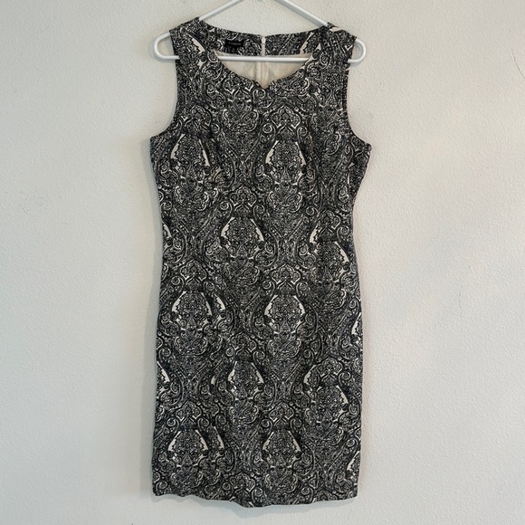 Talbots Sleeveless Career Wear Paisley Dress - Picture 1 of 8
